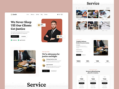 Law firm agency branding design figma landing page law firm ui ux website