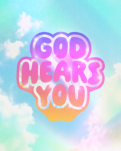 God hears you | Christian Poster christian