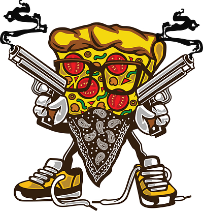 Pizza Gangster Design Art animation art design graphic design graphics illustration logo