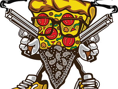 Pizza Gangster Design Art animation art design graphic design graphics illustration logo