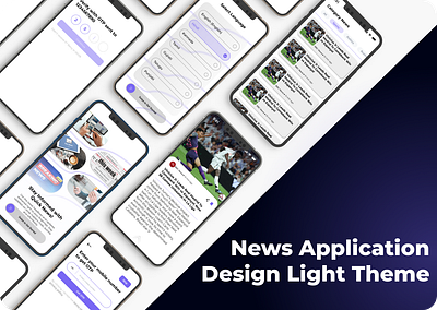 QUICK NEWS APPLICATION LIGHT THEME android app data listing detailed screen ios app light theme news app news application onboarding screen quick news app registration splash screen