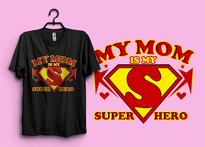 MY MOM IS MY HERO T SHIRT DESIGN bestmomgifts custom t shirt giftformom giftsformom momlife mothersday2024 mothersdaygifts personalizedmothersdaygifts t t shirt t shirt design t shirts typography t shirt