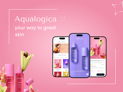 Aqualogica : SkinCare Brand app appdesign branding cosmeticapp design illustration skincare ui vector