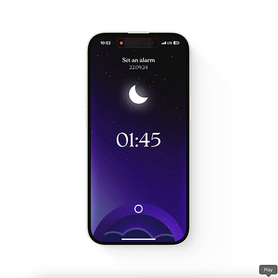 Sleep alarm interaction alarm animation app design interaction interaction design micro interaction minimal minimal design mobile mobile app mobile app design mobile ui prototype sleep ui ui design ux ui