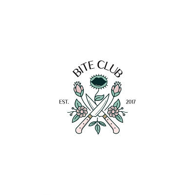 Bite Club Logo Proposal adobe branding design designer food graphic design illustration illustrator logo photoshop plant