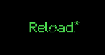 Reload Logo_Animation 3d adobe aftereffects animation art branding colors glitch glow graphic design green logo morgh motion motion graphics music pixel reload reveal ui