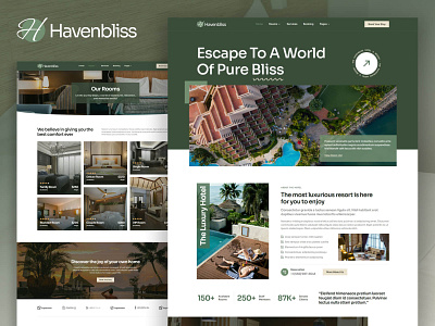 Luxury Hotel and Resort website design template accommodation apartment booking elegant elementor guesthouse havenbliss hostel hotel luxury modern reservation resort spa template kit tourism travel villa website design wordpress