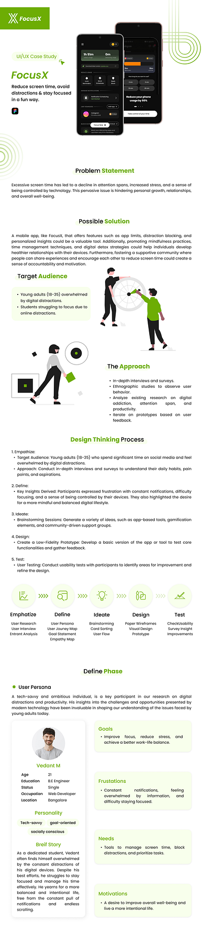 Reduce Screen Time app design case study product design ui design ux