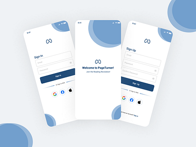 Page Turner: A Smooth and Engaging Onboarding Experience 3d animation branding figma graphic design login logo motion graphics onboarding signup ui ux