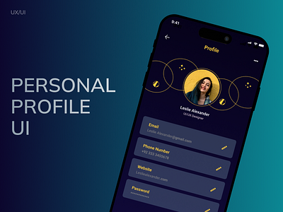 Personal Profile Screen: A Clean and Detailed User Overview contactus dribble personalprofile ui ux