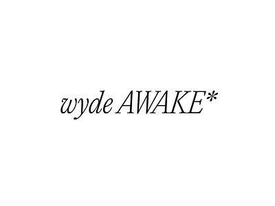 Wyde Awake Logos ✴️ brand branding clothing clothing brand design fashion gradient graphic design graphic tee logo mockup typography vector