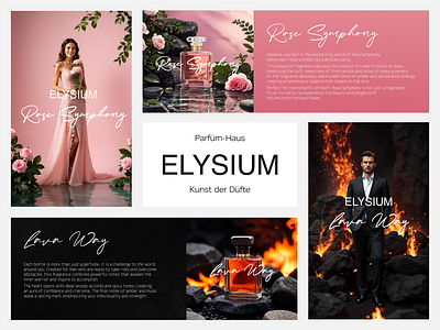 ELYSIUM bento bento grid brand design fashiomgrid fashion grid idea image parfume picture site web