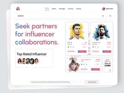 Creators & Influencer Marketplace ai art content creator app content creator landing page creators influencer website digital creator digital creator marketplace influencer marketing influencer marketplace influencer marketplace: web app influencer platform influencer web design influencer website landing page marketplace mobile app design social media social media influencer ui web design