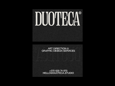 DUOTECA branding card identity typography