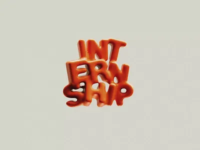 3D TYPOGRAPHY / INTERNSHIP POSTER 3d 3d abstract 3d animation 3d art agency animation company digital marketing poster social media typography