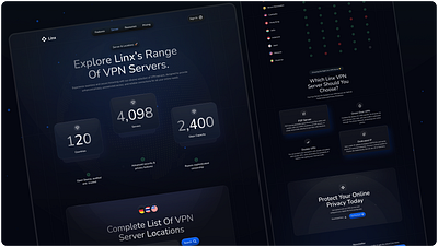 Linx Vpn | Figma | Web App 3d ai animation dark figma framer linx linx vpn minimalistic ui vpn web app webapp