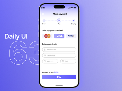 Designed a payment screen design product design ui ux