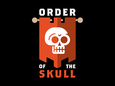 Order of the Skull banner branding design graphic design halloween horror illustration logo scary spooky terror vector