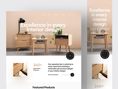 Furniture - Landing Page graphic design landing page ui web