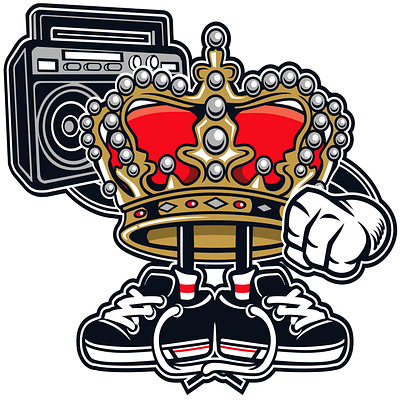 Amplifier & Kings Crown Design Art animation art design graphic design graphics illustration logo vector