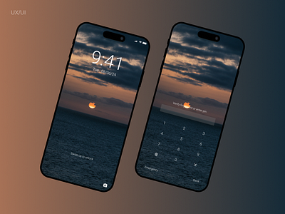 Swipe-Up Lock Screen app dailpad fingerprint lockscreen pin ui ux