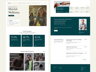 Website for Student Mental Health Resources and Information design mental health product design ui ux website