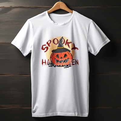 Spooky Halloween T-shirt drophsopping halloween design halloween t shirt print on demand sakibul haque spooky halloween t shirt design