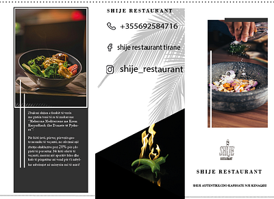 Leaflets for restaurant