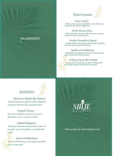 Restaurant Menu