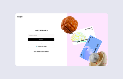 Login Page for a Card Company 3d branding card finance illustration login page ui web design