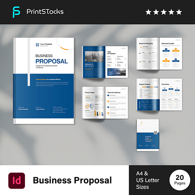 Business Proposal Template a4 annual report bifold brochure booklet branding business business brochure business proposal company company brochure company profile corporate brochure creative proposal design graphic design indesign proposal