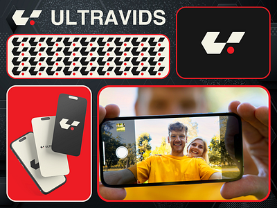 ULTRAVIDS 4k app camera film hd high quality icon letter u logo movies record ultra vibes video