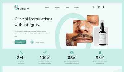 The Ordinary Landing Page branding design figma ui we webdesign