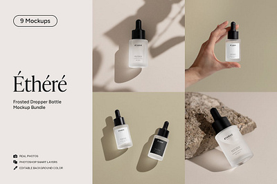 Frosted Dropper Bottle Mockup beauty mockup cosmetics mockup dropper bottle mockup dropper mockup frosted dropper bottle mockup frosted glass minimal mockup photo mockup product mockup realistic mockup serum bottle skincare bottle skincare mockup skincare product