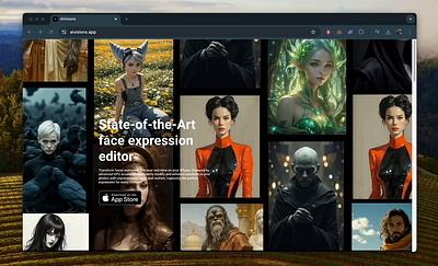 NaturalMorph AI - Landing Page ai ai editor app apple face expressions iphone mac photo editor webdesign