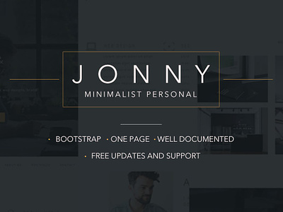 Jonny - Minimal Portfolio template