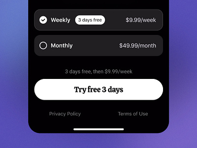 Paywall elements app ios monthly paywall weekly