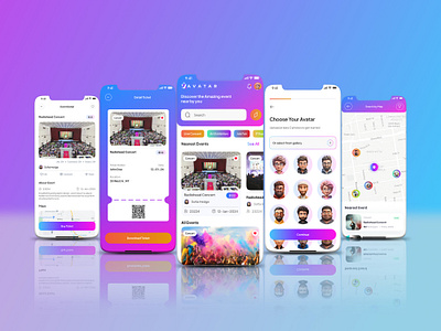 Avatar Mobile App Design app app design branding design graphic design illustration logo mobile app design ui ui ux desin