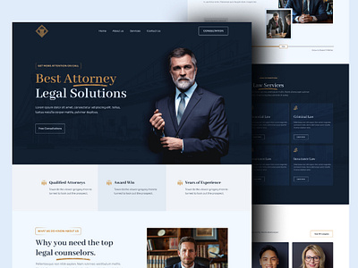 Lawyer Landing Page Design branding graphic design ui