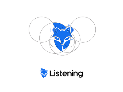 Listening app v.1 cute fox frontal listening logo