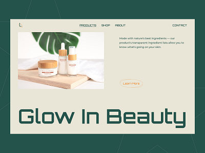 Beauty Product Landing Page Design beauty product beauty website design ecommerce ecommerce website landing page landing page ui shopify shopify landing page shopify website design ui design web design website website design website ui