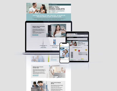 Electric Toothbrush Landing Page graphic design landing page