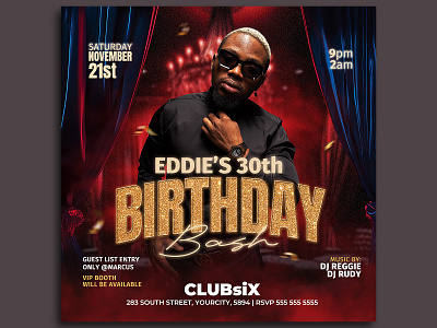 Birthday Flyer Template party flyer