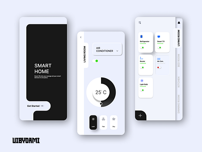 Smart home mobile application designed to cater for your device. illustration mobile ui ux