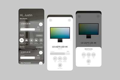 Smart Home mobile app app branding figma glassmorphism graphic design interface mobile modern smarthome ui ux