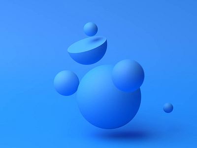 Spheres 3d abstract animation background blender blue branding clean cover design geometric loop looping minimal minimalist render shape simple spheres template