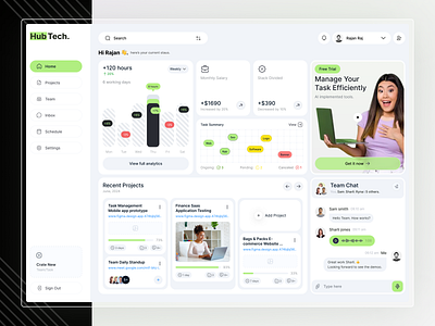 HubTech Task Management Software Design applicationdesign crm dashboarddesign figmadesign productdesign saas softwaredesign taskmanagement teamwork trendingdesign uiuxdesign webapp webdesign workflowdesign workmanagement