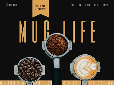 MUG LIFE CAFE DESIGN design ui ux ux design uxui web web design