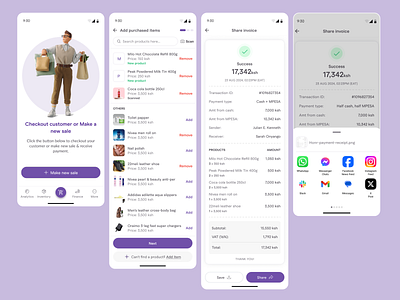 Checkout - Honr Reatailer App app design checkout customer invoice payments pos reatail receipt retailer sales small businesses ui ui design uiux uiux design ux ux design