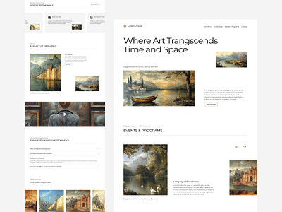 🎨 Art Gallery Website artgallery landingpage minimalistic museum ui ux webdesign website